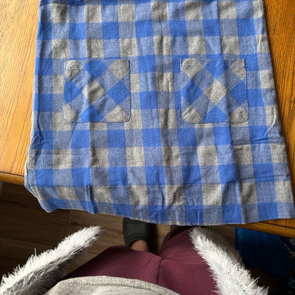 Toobydoo Blue and Gray Plaid Kids Dress - Picture 2 of 3